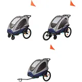 Econ-Way 3in1 Alu 2er Kinderwagen Fahrradanhänger & Joggingwagen faltbar inkl. Z