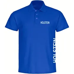 multifanshop Poloshirt - Holstein - Brust & Seite - Druck weiß - Polo