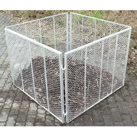 Trutzholm Komposter Metallkomposter 100x100x80 cm mit 2 tlg Deckel Gartenkomposter feuerverzinkt