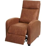 Mendler Fernsehsessel HWC-F76, Relaxsessel Sessel Liegesessel, Liegefunktion verstellbar Stoff/Textil - vintage Wildlederimitat