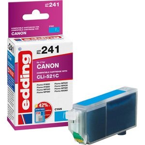 kompatibel für Canon CLI-521C, Edding Tinte EDD-241, 10,5ml, cyan