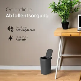 Novaliv Mülleimer 10 l Schwarz