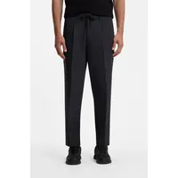 Boss Green Webhose BOSS GREEN "T Convert-Pleat", Herren, Gr. 52, N-Gr, blau (dunkelblau402), Web, Obermaterial: 95% Polyester, 5% Elasthan, unifarben, Basic knöchellang, Hosen, mit Zugbund und Markenlabel Bundfaltenhose Anzughose Stretchhose