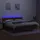 vidaXL Boxspringbett mit Matratze & LED Dunkelbraun 180x200 cm Stoff