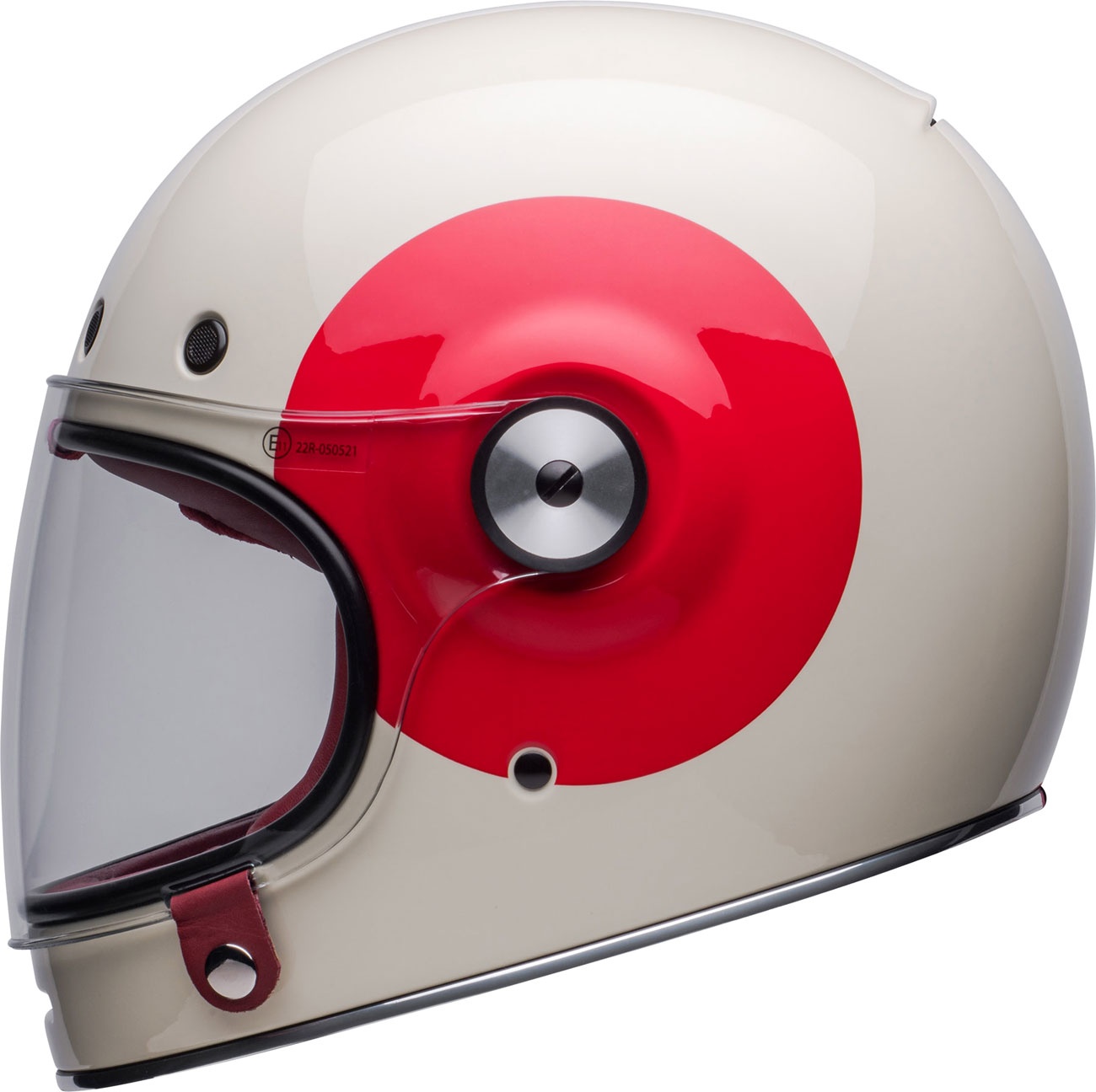 Bell Bullitt TT Vintage, Integralhelm - Weiß/Rot - S