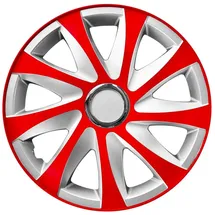 NRM Radzierblende Drift EXTRA Silber/rot 14 Zoll 4er Set