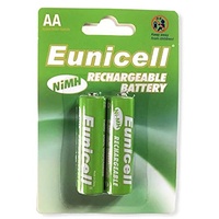 Eunicell AA-Batterien, wiederaufladbar, 600 mAh, 1,2 V, NI-MH Solarlicht/schnurloses Telefon, 2 Stück