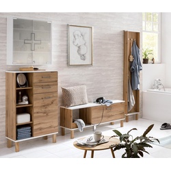 Tchibo - Medikamentenschrank »Wido« - 64x16x71cm - weiß - Glas / Holz / Acryl