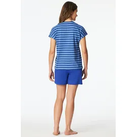 SCHIESSER Shorty Pyjama blau 4XL