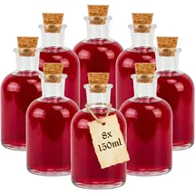 Relaxdays Glasflasche 150 ml 8 St.