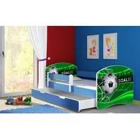 Luxusbetten24 Kinderbett Dream mit verschiedenen Motiven Goal - Blau