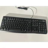 Tastatur USB US Layout QWERTY schwarz Logitech K120 Keyboard mit Kabel