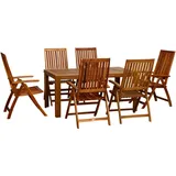 Siena Garden Paleros Gartenmöbel-Set 7-tlg. Akazie natur