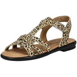 Riemchensandalette RICOSTA "Ricosta Sandalen Leder", Kinder, Gr. 33, desert, Leder, casual, Schuhe