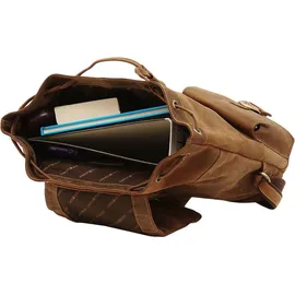 GREENBURRY Vintage City Leder Rucksack Braun