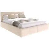 Fdm Polsterbett, beige Holzwerkstoff, Birke, 160x200 cm, Schlafzimmer, Betten, Polsterbetten