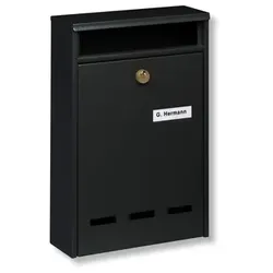 Anlagen-Briefkästen Wismar 771 schwarz - schwarz