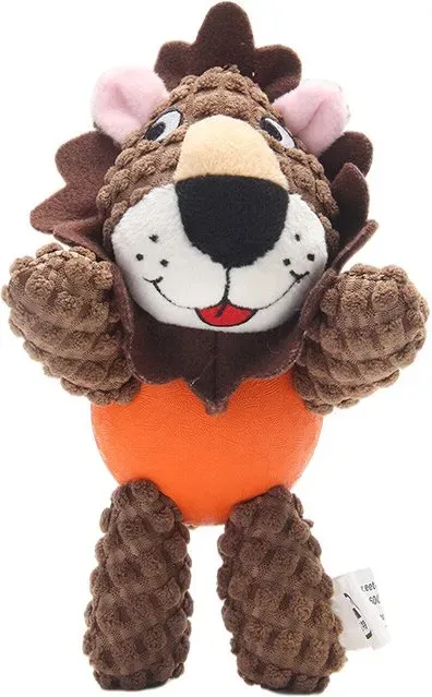 Blinkit Hunde Plüschspielzeug mit Quietscher, Cordstoff & Naturkautschuk, Zahnpflegendes Kauspielzeug, Weiches Plüschspielzeug für alle Hunderassen