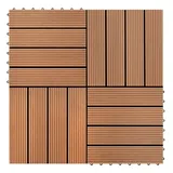 vidaXL 22 Stk. Terrassenfliesen 30 x 30 cm 2 qm WPC Braun