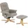 Idimex Relaxsessel Charly Textil 76 x 87 x 61 cm Grau mit Hocker