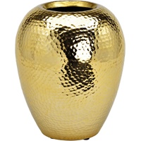 XXXLutz Dekovase, Gold, Metall, 24x30x24 cm, zum Stellen, Dekoration, Vasen