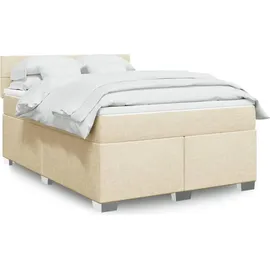 vidaXL Boxspringbett 160 x 200 cm Creme