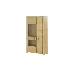 Vitrine  Sahara , holzfarben , Maße (cm): B: 102,4 H: 189,8 T: 40