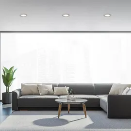 Briloner Einbauleuchte 3er Set rund silber Kunststoff
