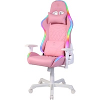 Deltaco Gaming Stuhl mit RGB Beleuchtung, pink