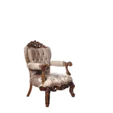 Sessel Thron Stuhl Couch Barock Stühle Möbel Einrichtung Samt Gold