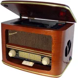 Roadstar HRA-1500UEMP - Radio, mit CD-Player und USB, 32 W / 230 V, inkl. Fernbedienung - Braun