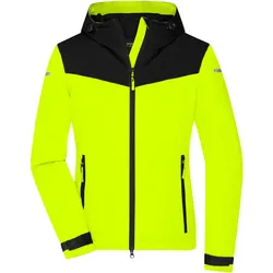 Damen Allwetter Softshelljacke - Farbe gelb, schwarz, neon - Größe S