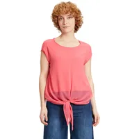 Cartoon Rundhals-Shirt mit Schleifenknoten Geranium,36 - 36