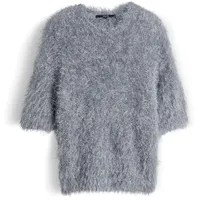 Someday Strickpullover mit 1/2-Arm Modell TOONI Silber, 42