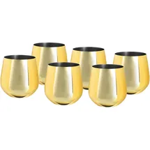 Echtwerk Wein-/Wasserkelch Set 6tlg - gold