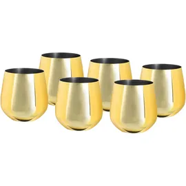 Echtwerk Wein-/Wasserkelch Set 6tlg - gold