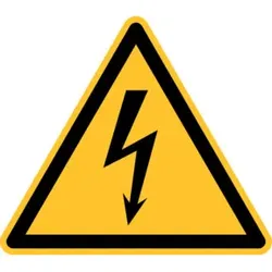 Eichner Warnschild Elektr. Spannung 31,5 cm Alu