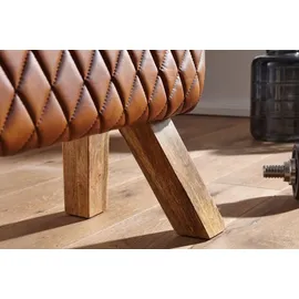 FineBuy Sitzbank Turnbock 90 x 40 x 35 cm braun / braun
