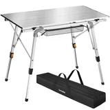 Tectake Campingtisch Tina Silber