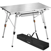 Tectake Campingtisch Tina Silber