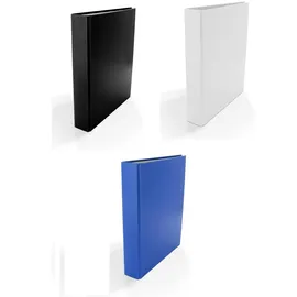 Livepac-Office Ringbuch DIN A5 40 mm Blau/Schwarz/Weiß 3 St.