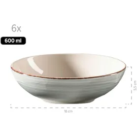Mäser Tafelservice Lumaca Blaugrau, Keramik 18-teilig, Essen - Trinken, Geschirr, Geschirr-Sets, Tafelservice