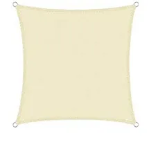 Woltu Sonnensegel Dreieck HDPE 420 x 420 x 600 cm Creme