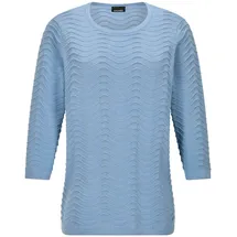 GOLDNER Rundhalspullover Blau 38