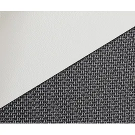 DeLife Wohnlandschaft Clovis Weiss Schwarz mit Hocker, Design Wohnlandschaften, Couch Loft, Modulsofa, modular