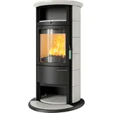 Kaminofen HARK 17 NH GT FlameKat 5 kW - Ofenkacheln: creme-weiss - Korpus: graphit
