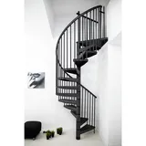 Minka Spindeltreppe Rondo Color Anthrazit Ø 160 cm Geschosshöhe bis 300 cm