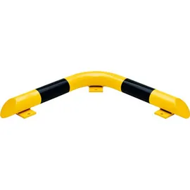 MORAVIA Eckrammschutz-Balken schwarz/gelb Rundrohr 76 x 3,0 mm Seitenlänge 638 mm