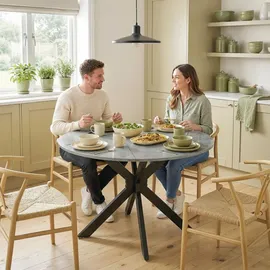 Homcom Esszimmertisch 110 x 76 cm grau