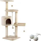 Rohrschneider Katzenbaum Katy mit Spielball, Farbe:beige